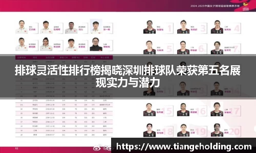排球灵活性排行榜揭晓深圳排球队荣获第五名展现实力与潜力